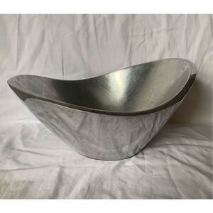 Nambe 569 Metal Alloy Silver Butterfly Serving Bowl 11” VTG MCM